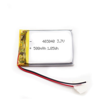 pilhas do polímero do lítio do Smart Watch da bateria de 8g 403040 3.7v 500mah Lipo
