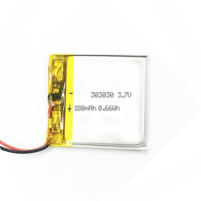 Bateria leve 303030 180mah do polímero de Lipo do quadrado da exposição