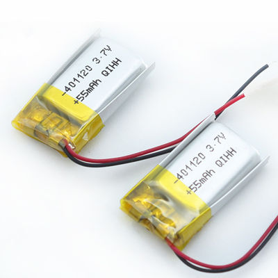 Auriculares 50mAh de Bluetooth da bateria do polímero de LiCoO2 NMC 401120 0.185wh Lipo