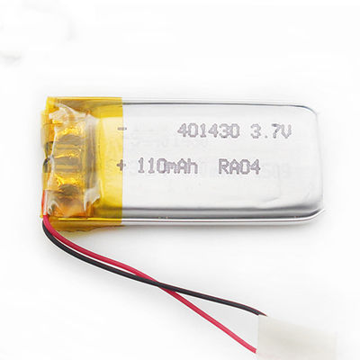 Bateria de Li Polymer Rechargeable Battery 401430 110mAh Lipo do perseguidor de GPS