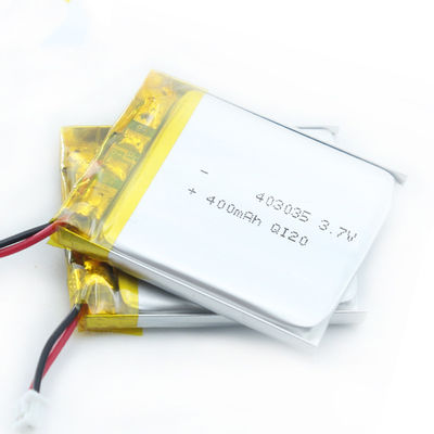 Bateria lisa 0.1A-5A do polímero do lítio da segurança bateria de Lipo de 403035 de alta capacidade
