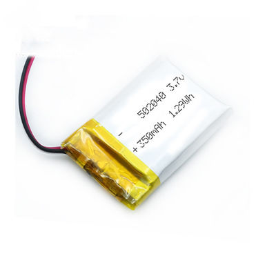 bateria 502040 350mah do polímero de Lipo dos aparelhos eletrodomésticos 8.5g