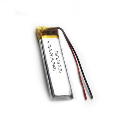 501240 bateria recarregável 051240 de Mini Flat Lithium Polymer Battery 3.7v 200mAh
