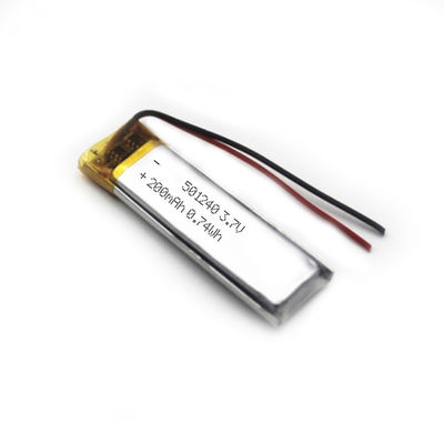 501240 bateria recarregável 051240 de Mini Flat Lithium Polymer Battery 3.7v 200mAh
