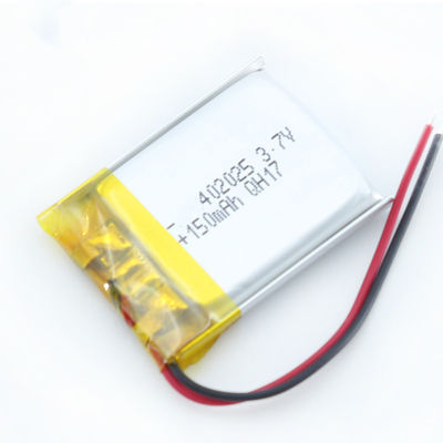 Polímero pequeno Bateria Bateria De Litio 3.7V 180Mah de IEC62133 Lipo