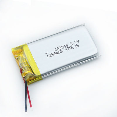 402040 auriculares Li Polymer Battery recarregável 250mah