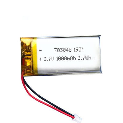 MSDS 703049 1000mah Li Ion Nmc Battery Long Cyclelife 7.0mm grossos