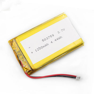 posição PDA de 4.44Wh 3,7 V Li Polymer Battery 503759 1200mah