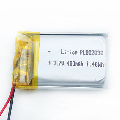 802030 bateria recarregável de Li Polymer Battery 3.7V 400mAh Lipo do CE do KC