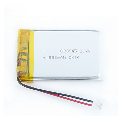 603045 3.7V 850mAh Li Polymer Battery For recarregável GPS