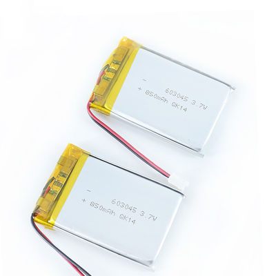 603045 3.7V 850mAh Li Polymer Battery For recarregável GPS
