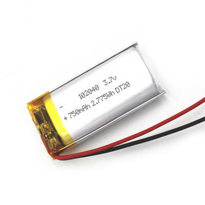 102040 Li Polymer Battery recarregável