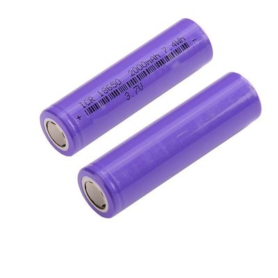 Bateria recarregável 1s1p de 7.4WH 47g 3,7 V 18650 roxos