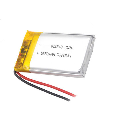 ODM 102540 1050mAh 3,7 V Li Polymer Battery Environmental Friendly do OEM para vidros de VR